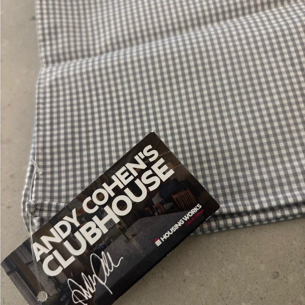Andy’s Clubhouse Gray Gingham pocket square